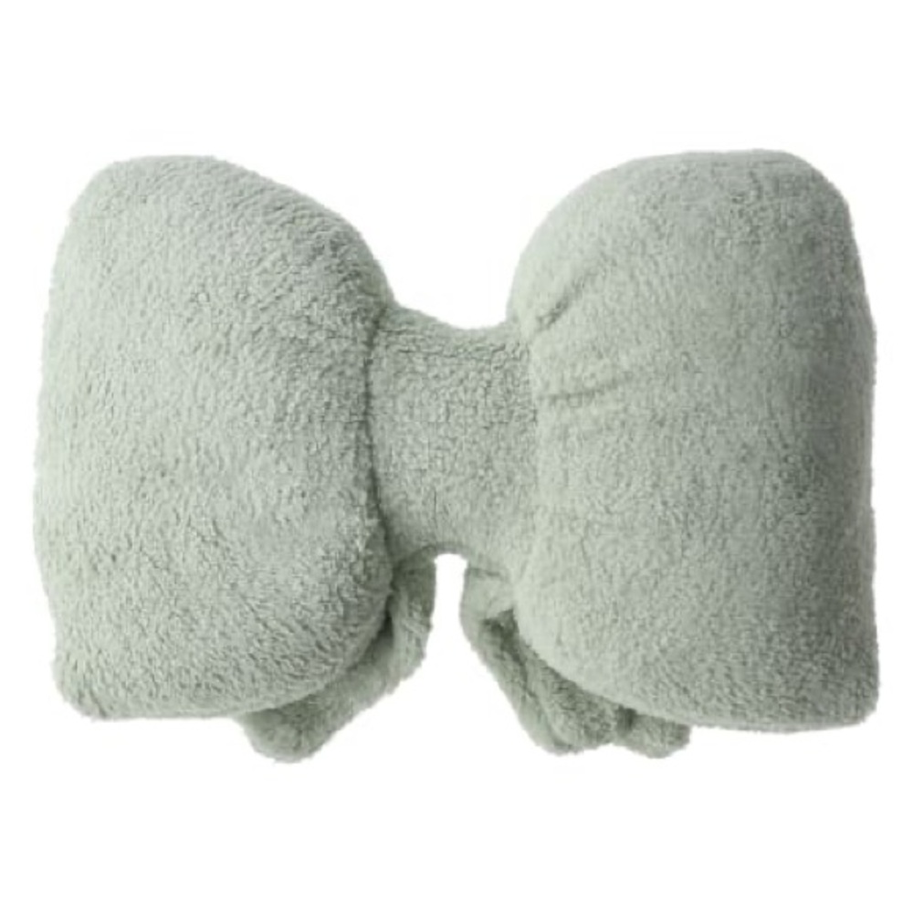 Mint Green Holiday Bow Plush Throw Pillow Decor - Mint Green